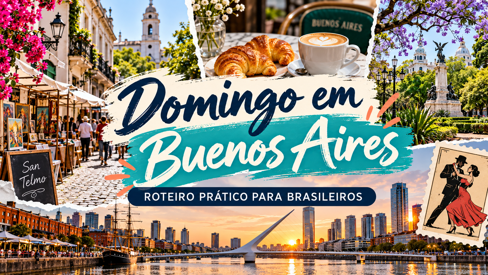 Domingo em Buenos Aires: roteiro com Feira de San Telmo, Recoleta, Palermo, Puerto Madero, gastronomia, tango e passeios para brasileiros.