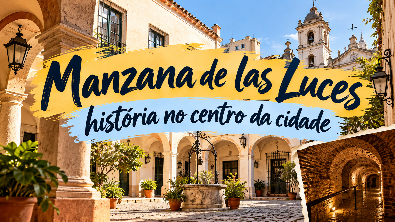 Manzana de las Luces em Buenos Aires com arquitetura colonial, igreja histórica, pátios antigos e túneis subterrâneos no Centro Histórico da cidade.