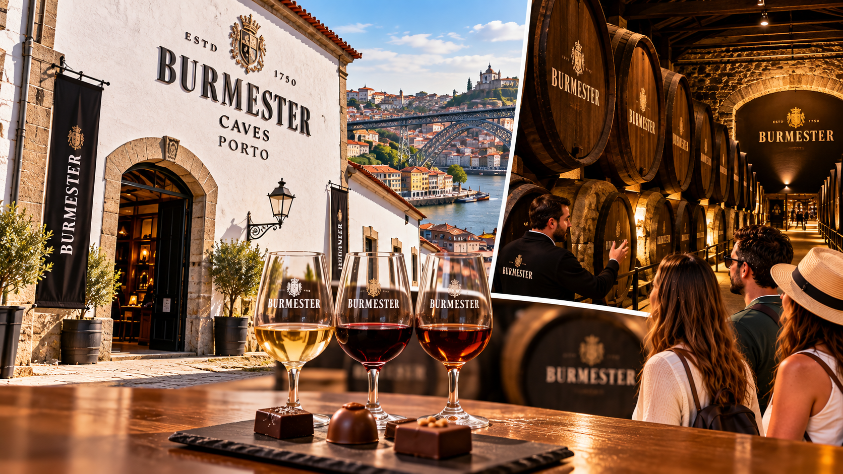 Caves Burmester: Visita Guiada e Prova Premium de Vinhos e Chocolates